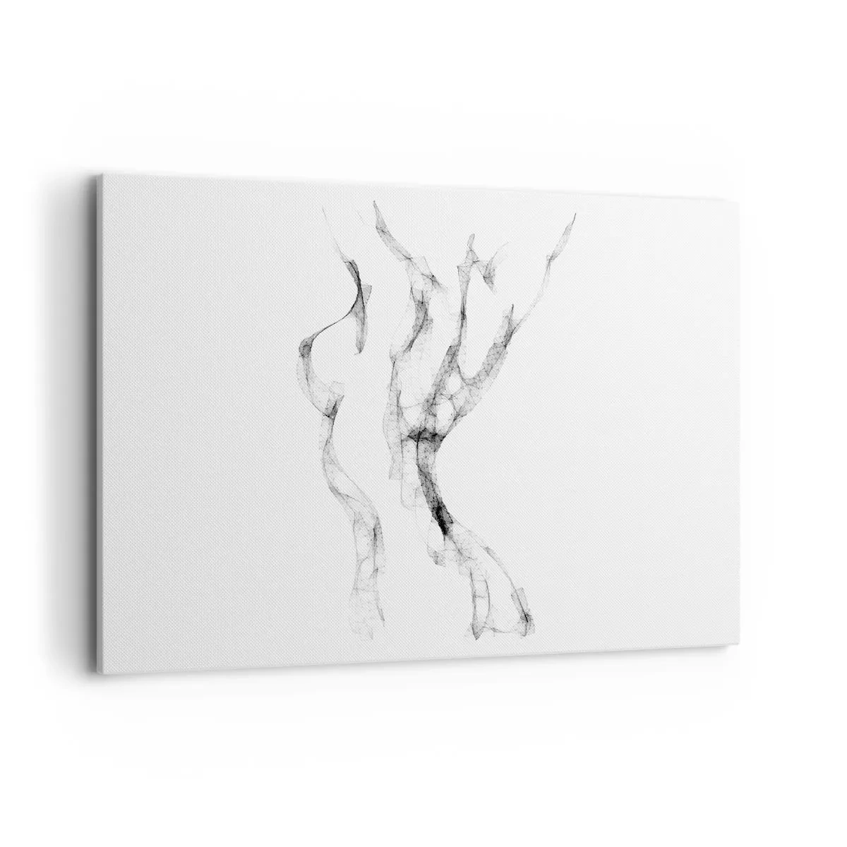 Quadro su tela - Stampe su Tela - Linee delicate e astratte che ricordano scie di fumo su uno sfondo chiaro - 120x80cm - Bella e forte - Decorazione murale moderna per soggiorno e camera da letto ARTTOR