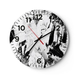 Orologio da parete - Orologio in Vetro - Autunno in negativo - 40x40 cm