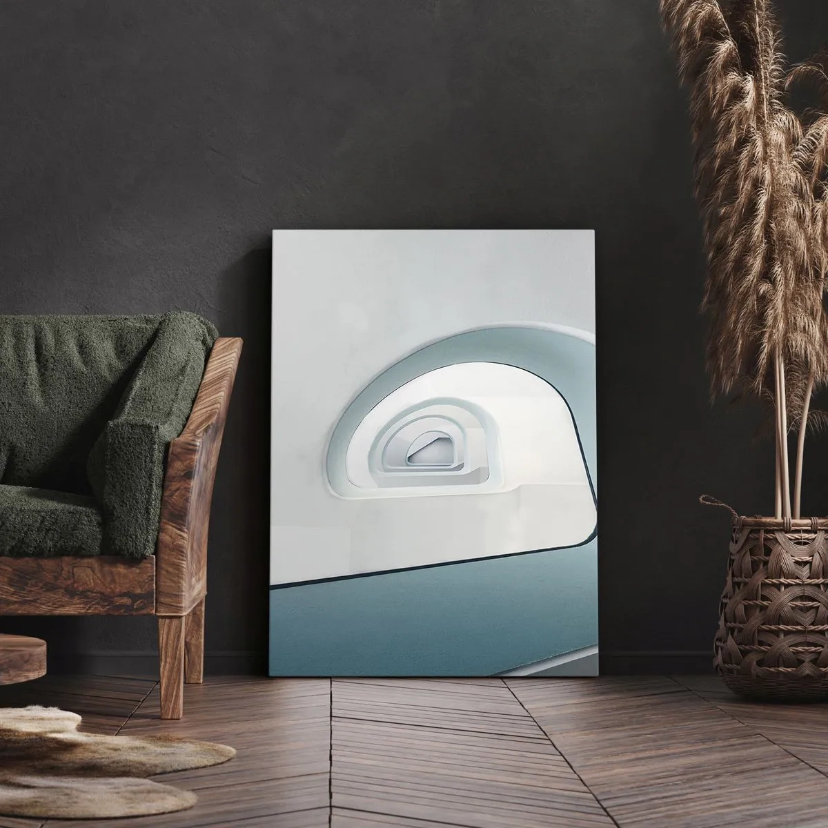 Quadro su tela - Stampe su Tela - Blu fino in fondo - 65x120 cm