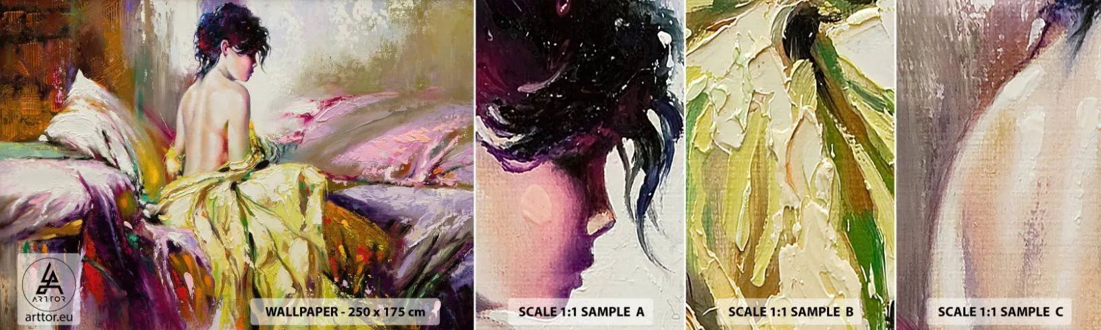 Campione di Fotomurale Adesivo Deluxe Sticker - Tra la bocca e il bordo della coppa - Donna, Corpo, Pezzo - 100x30 cm