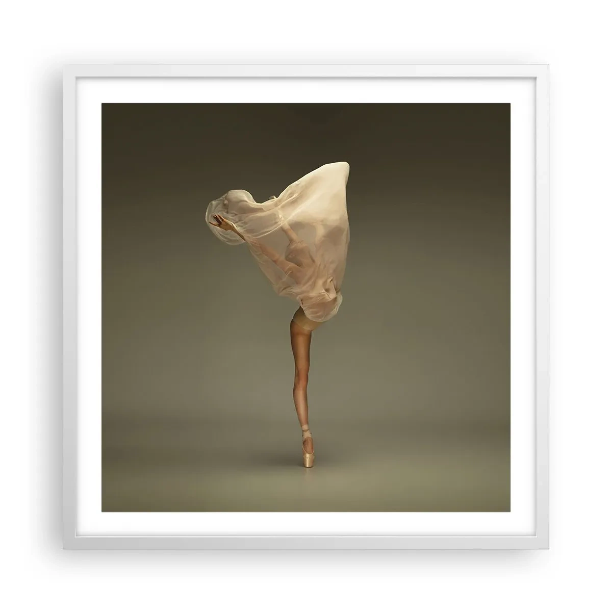 Poster in cornice bianca - Adesso vola via - 60x60 cm