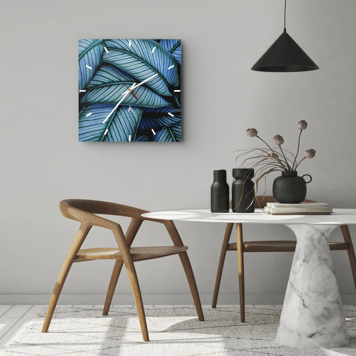 Orologio da parete - Orologio in Vetro - Le linee della vita - 40x40 cm