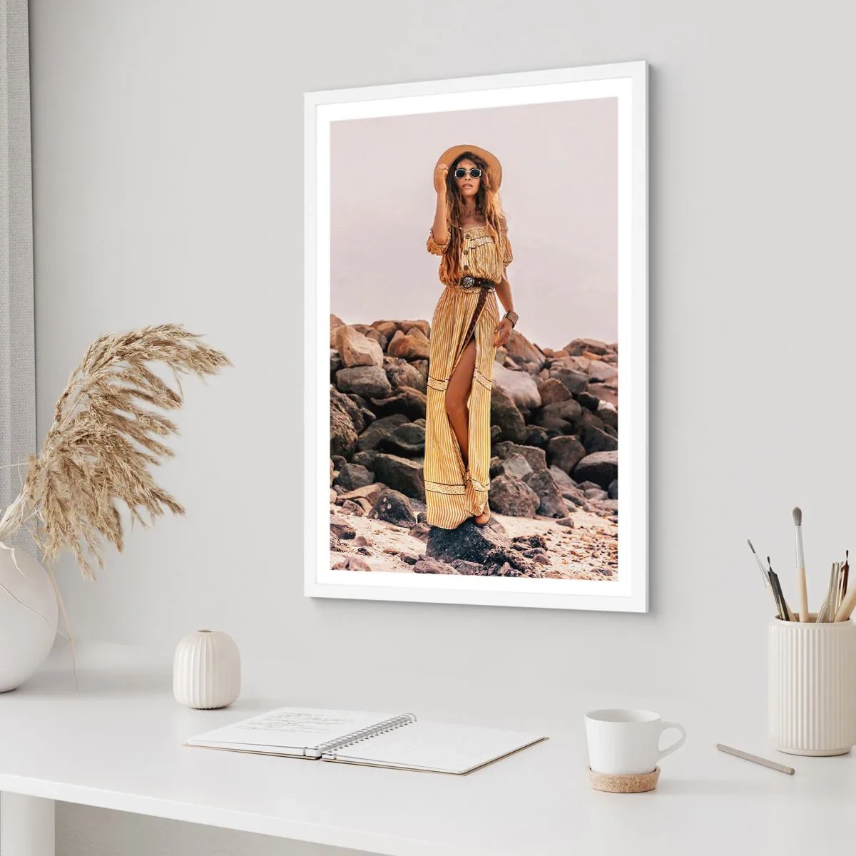 Poster in cornice bianca - La magia delle pietre - 30x40 cm