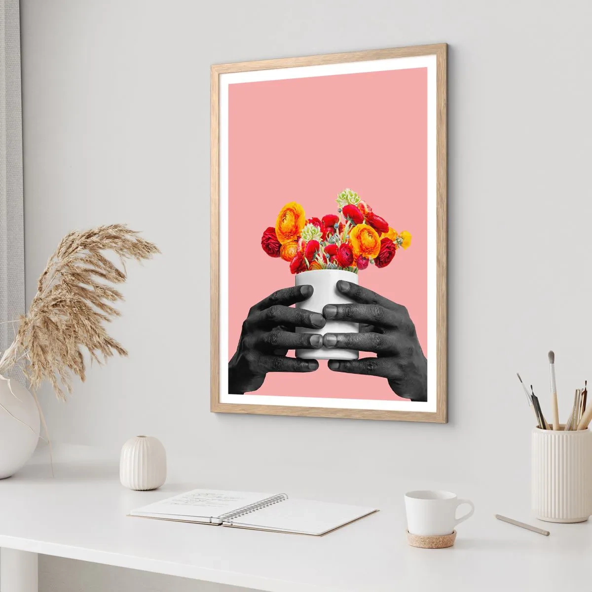 Poster in cornice rovere chiaro - Apoteosi di vita - 40x50 cm