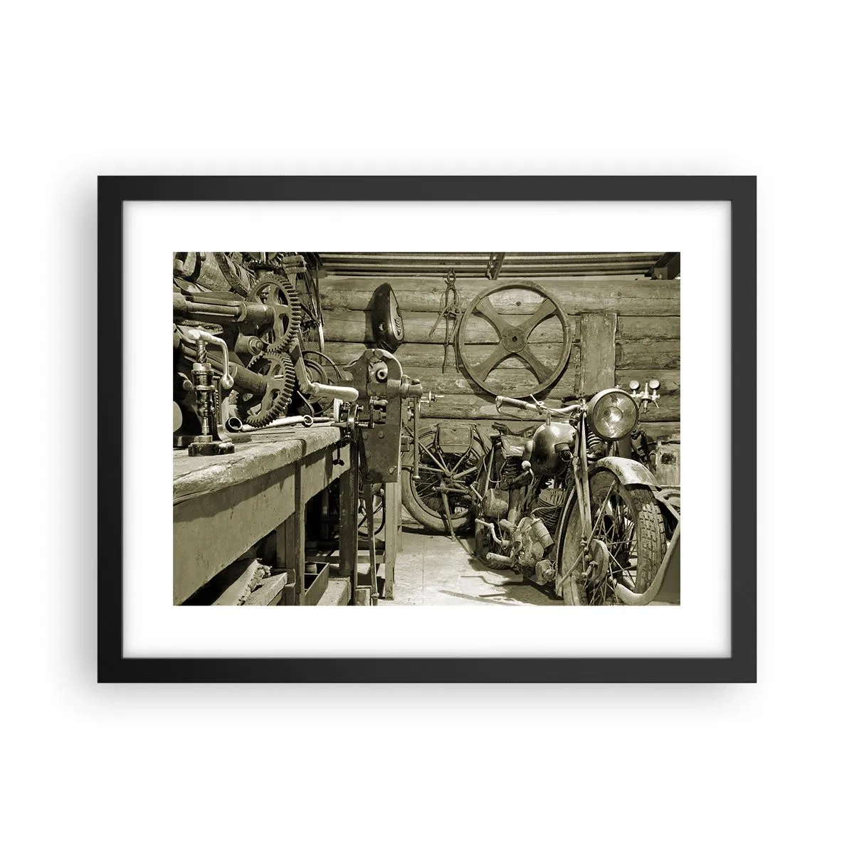 Poster in cornice nera - Nel capanno di zio Alfredo - 40x30 cm
