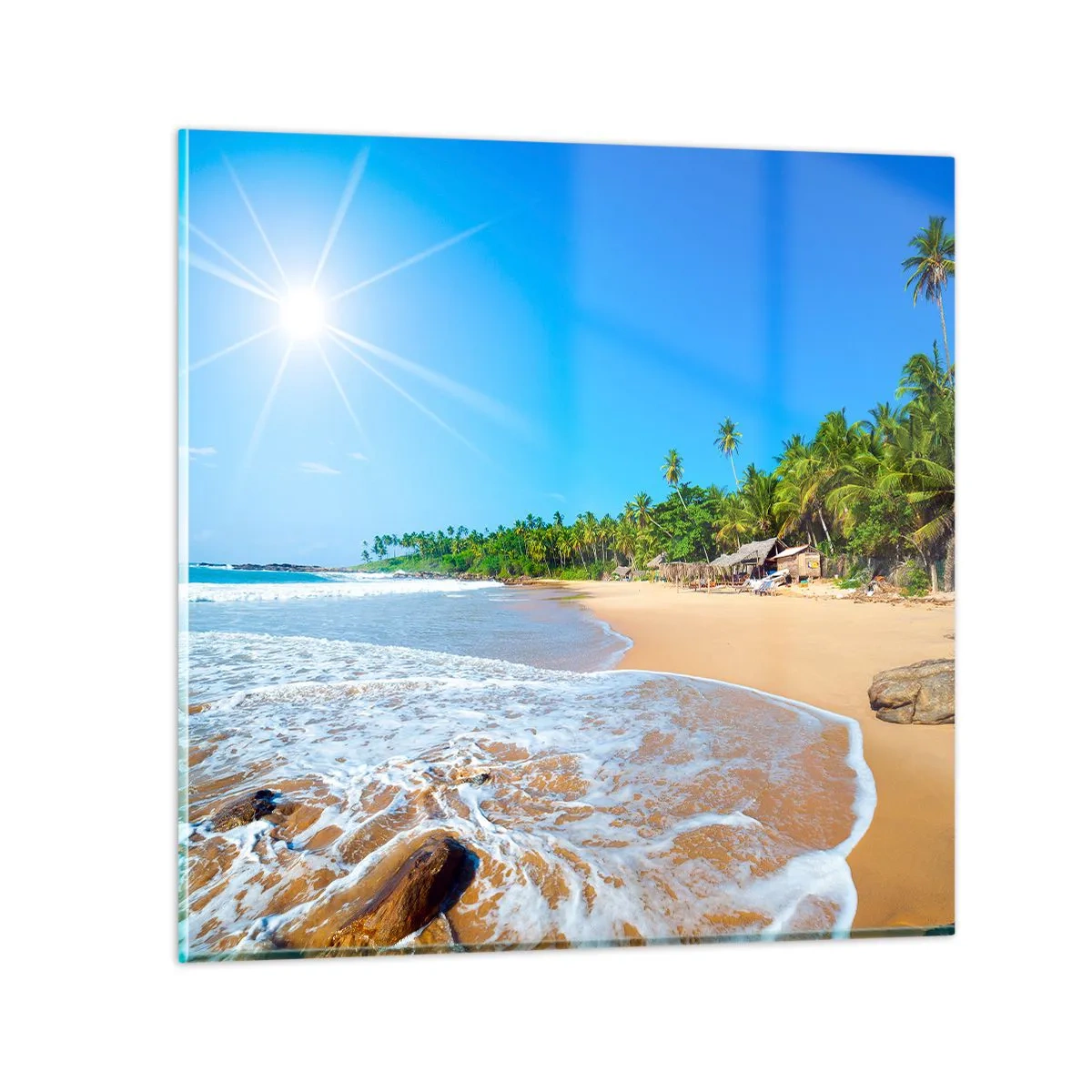 Quadro su vetro - Un luogo esotico per te - 70x70 cm