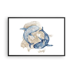 Poster in cornice nera - Amicizia o amore? - 91x61 cm