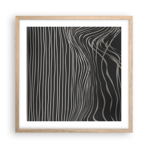 Poster in cornice rovere chiaro - Ritmo e accento - 50x50 cm