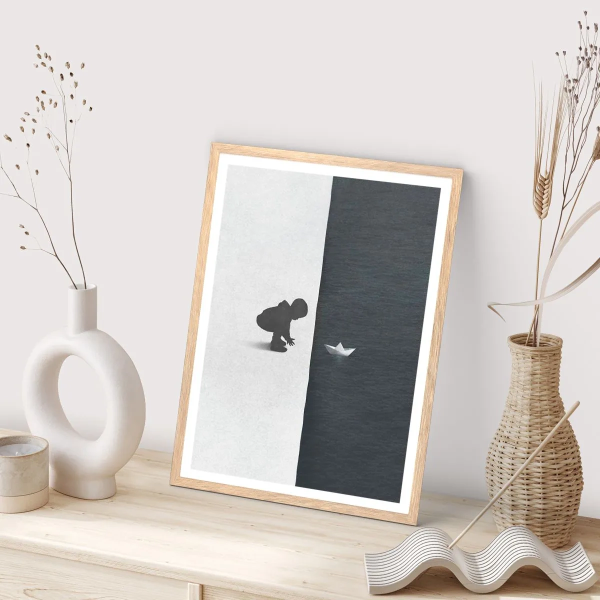 Poster in cornice rovere chiaro - La grande spedizione - 70x100 cm
