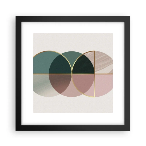 Poster in cornice nera - Un cerchio dietro l'altro... - 30x30 cm