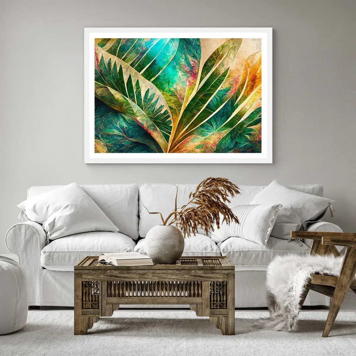 Poster in cornice bianca - I colori dei tropici - 91x61 cm