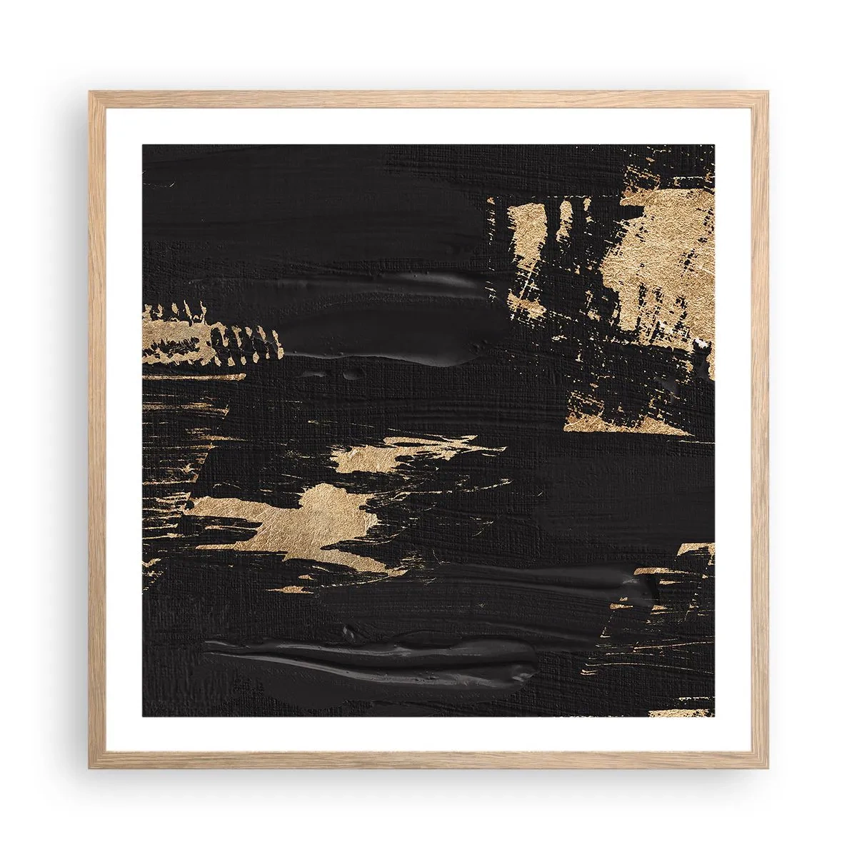 Poster in cornice rovere chiaro - Tracce del contatto - 60x60 cm