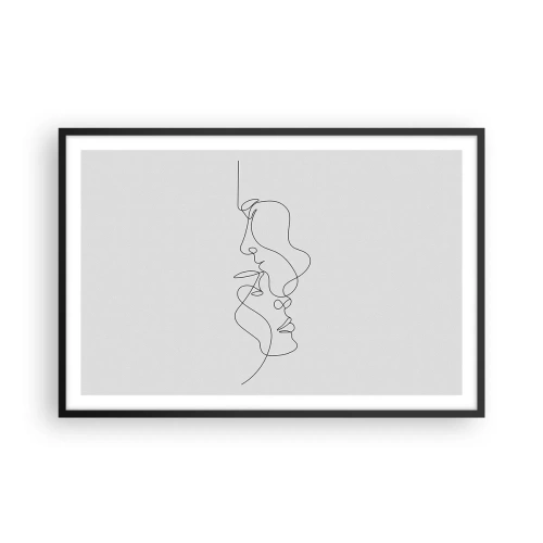 Poster in cornice nera - Il calore dei desideri malinconici - 91x61 cm