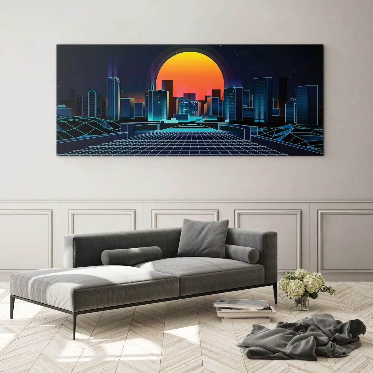 Quadro su vetro - Davvero vuoi tornare al mondo reale? - 90x30 cm