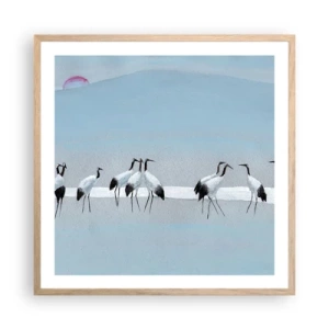 Poster in cornice rovere chiaro - Dopo un giorno rovente - 60x60 cm