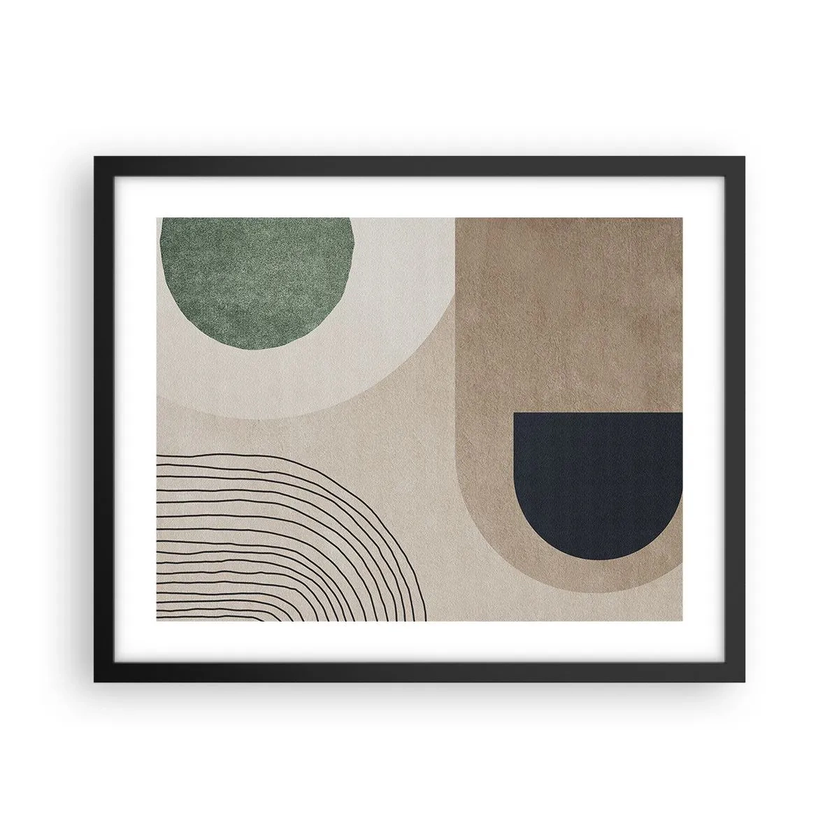 Poster in cornice nera - La mitezza dell'ovale - 50x40 cm