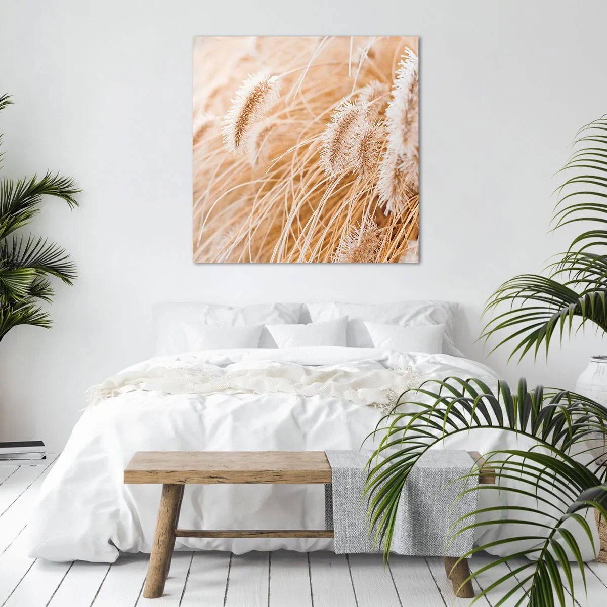 Quadro su tela - Stampe su Tela - Il fruscio dorato dell'erba - 50x50 cm