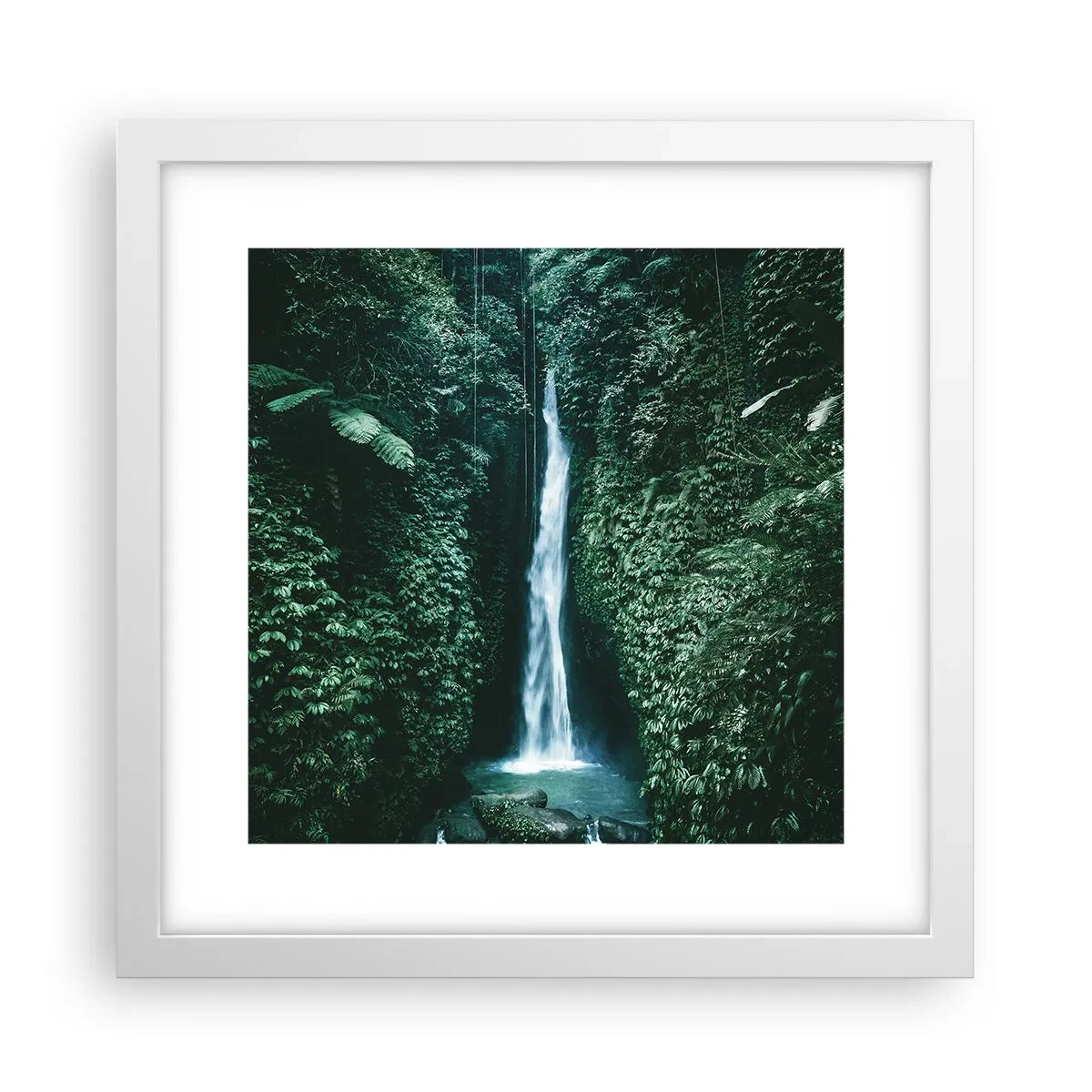 Poster in cornice bianca - Terme tropicali - 30x30 cm