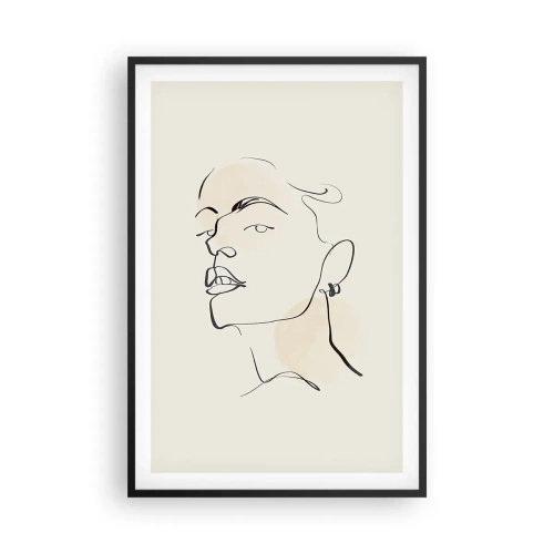 Poster in cornice nera - Sguardo fiero - 61x91 cm