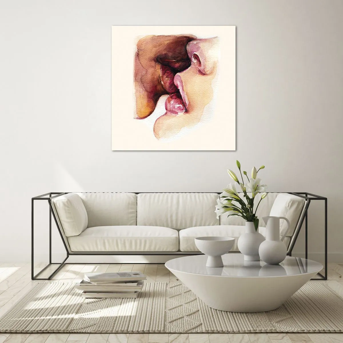 Quadro su vetro - Come notte e giorno, terra e cielo - 60x60 cm