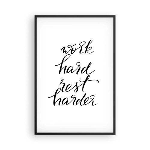 Poster in cornice nera - L'equilibrio della vita - 61x91 cm