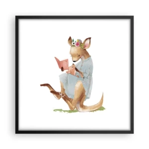 Poster in cornice nera - Mamma, leggimi - 50x50 cm