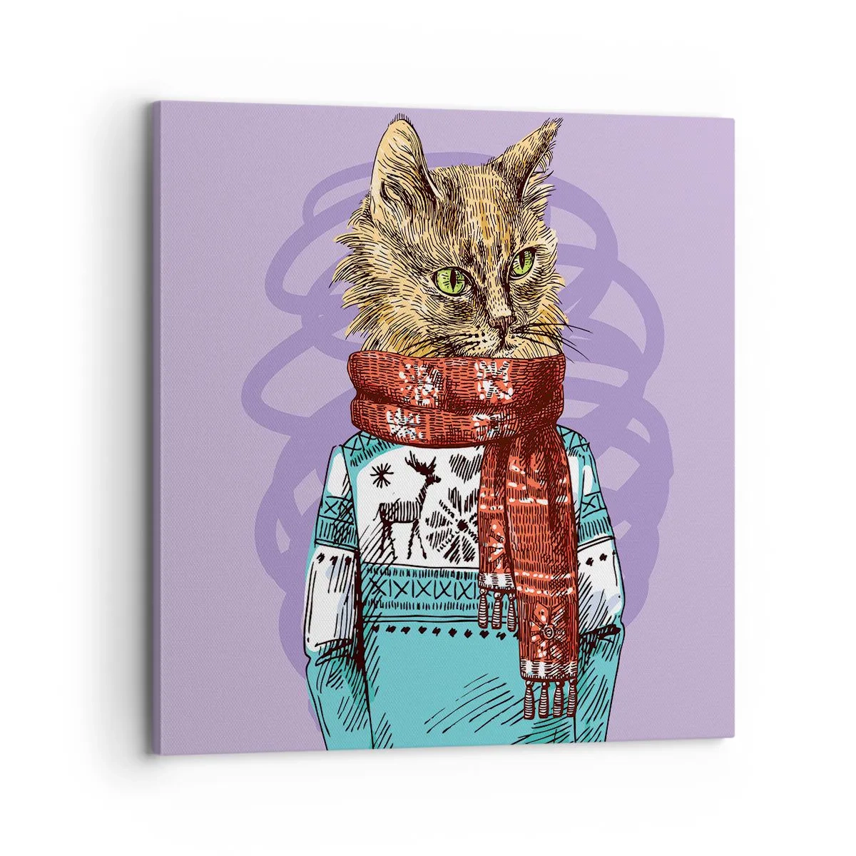 Quadro su tela - Stampe su Tela - Un gatto non solo con gli stivali - 70x70 cm