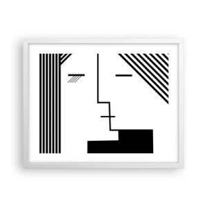 Poster in cornice bianca - Semplicemente un bacio - 50x40 cm
