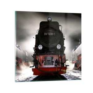 Quadro su vetro - Ansima, sbuffa e soffia - 30x30 cm