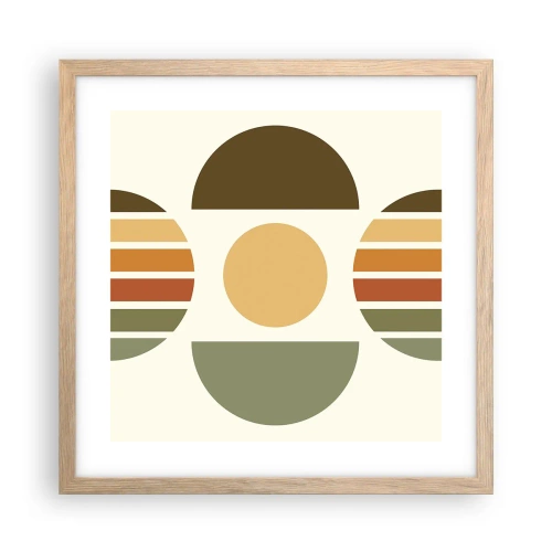 Poster in cornice rovere chiaro - Nei colori della terra - 40x40 cm