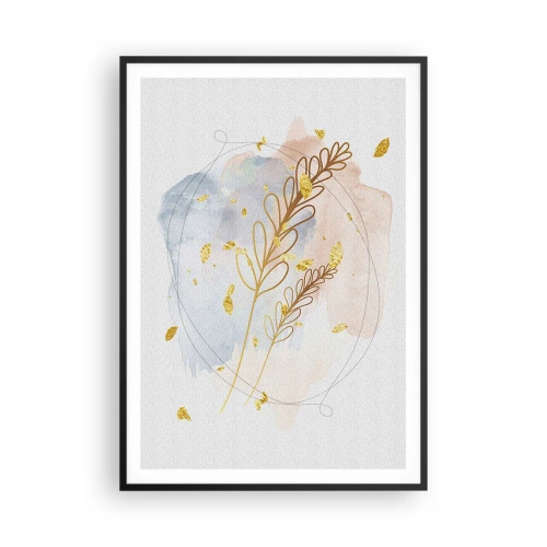 Poster in cornice nera - Soffio d'oro - 70x100 cm