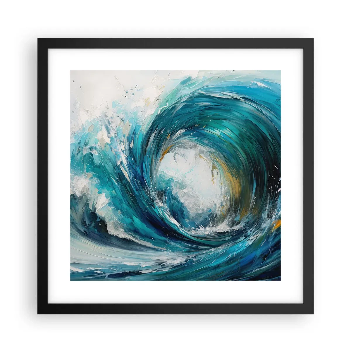 Poster in cornice nera - Portale marino - 40x40 cm