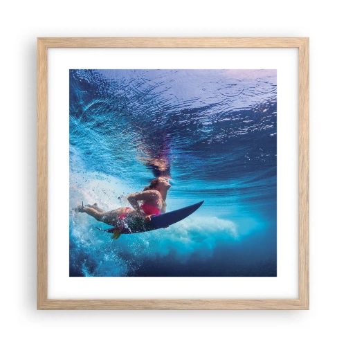 Poster in cornice rovere chiaro - La profondità della gioia - 40x40 cm