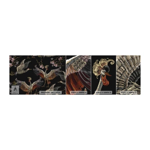 Campione Di Fotomurale Standard Eco - Uccello fantastico - Astrazione, Uccello, Grafica - 100x30 cm
