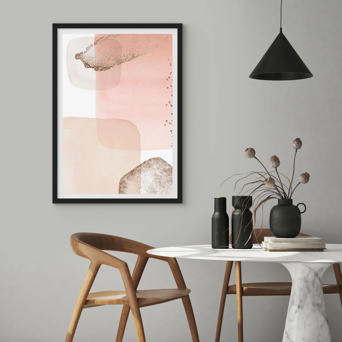 Poster in cornice nera - Incontro attraverso il colore - 40x50 cm