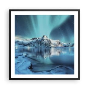 Poster in cornice nera - Notte di luce - 60x60 cm