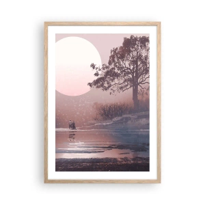 Poster in cornice rovere chiaro - Meraviglie della notte - 50x70 cm