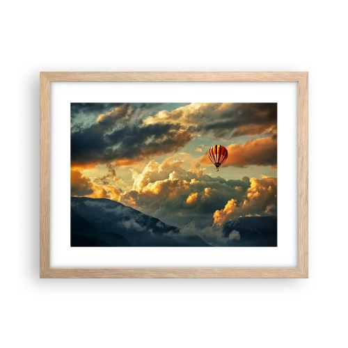 Poster in cornice rovere chiaro - Volo perché voglio - 40x30 cm