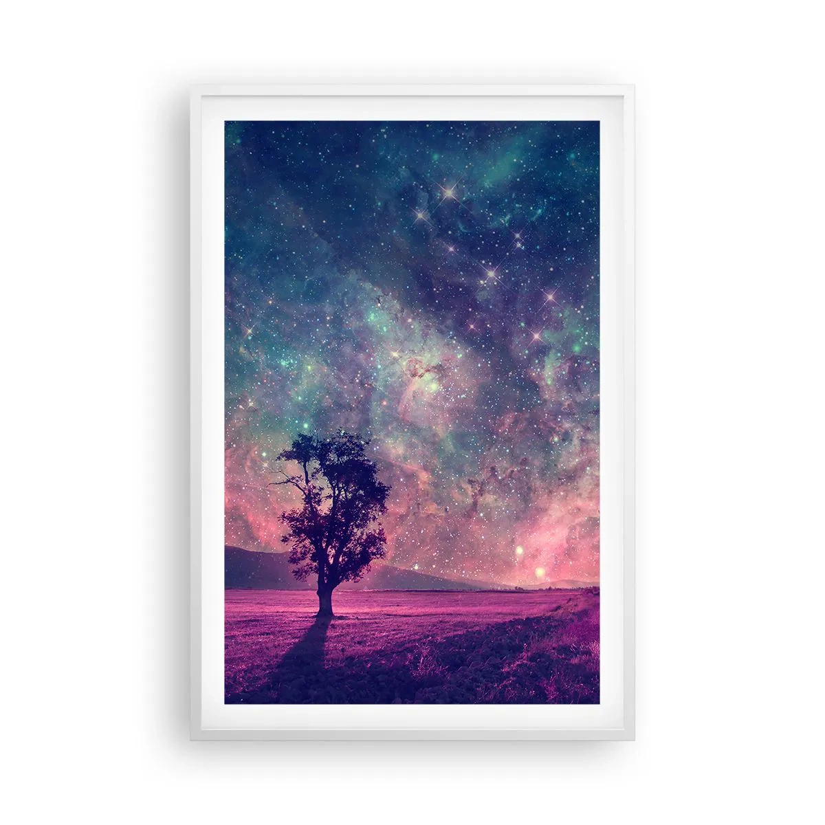 Poster in cornice bianca - Sotto un cielo magico - 61x91 cm