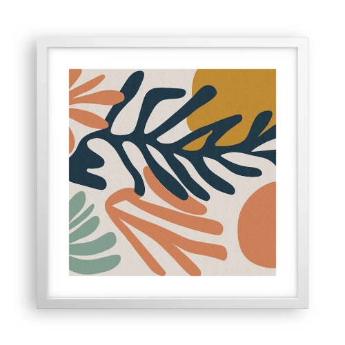 Poster in cornice bianca - Mare di coralli - 40x40 cm