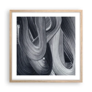 Poster in cornice rovere chiaro - La fluidità della realtà - 50x50 cm