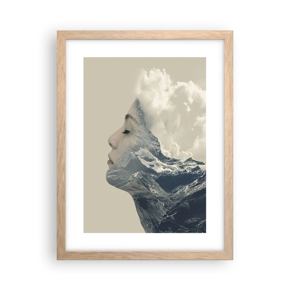 Poster in cornice rovere chiaro - La bellezza degli elementi - 30x40 cm