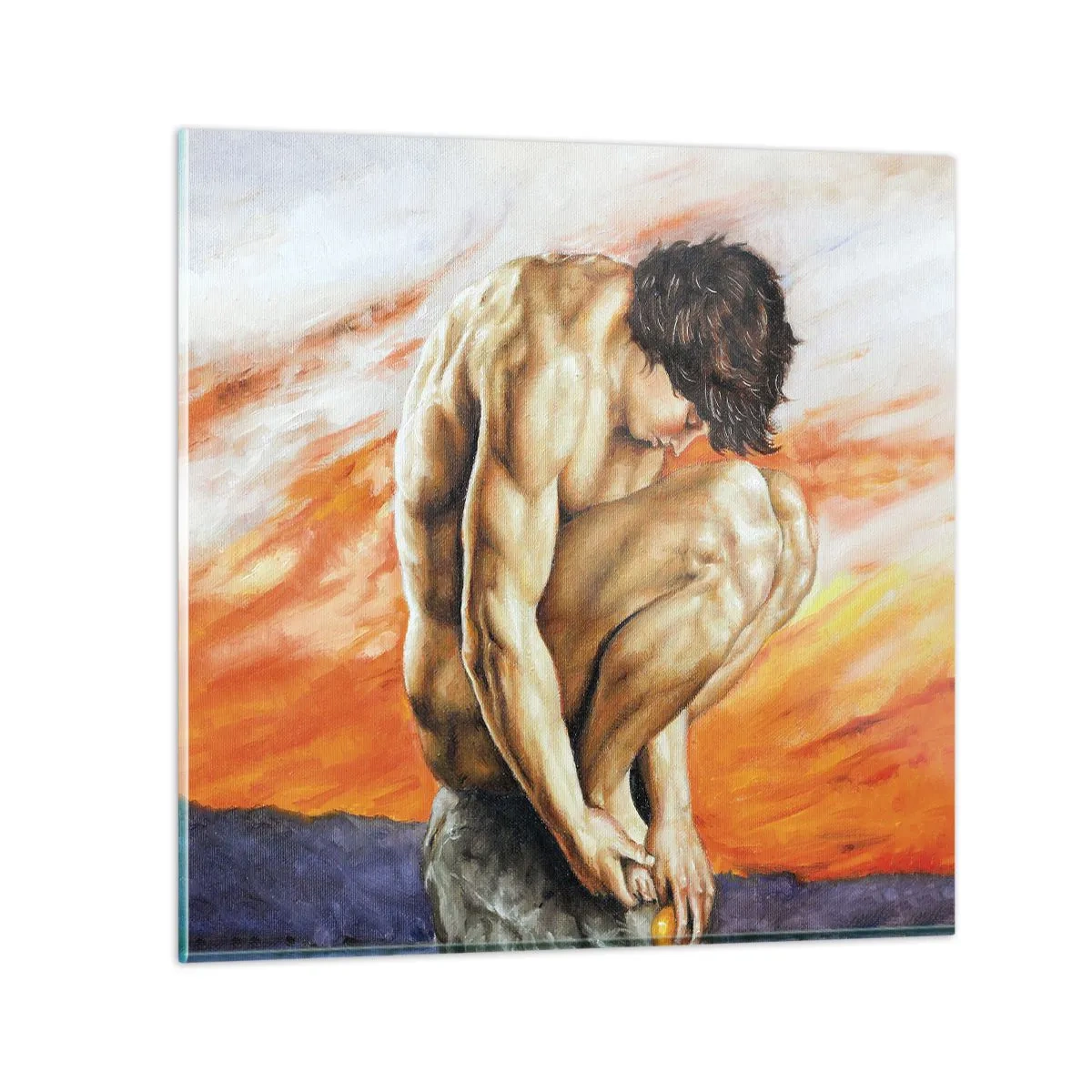 Quadro su vetro - Immerso in se stesso - 30x30 cm