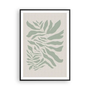 Poster in cornice nera - Ramo smeraldo - 70x100 cm