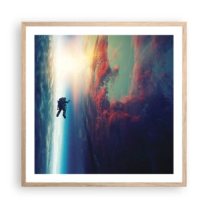 Poster in cornice rovere chiaro - Affrontando l'universo - 60x60 cm