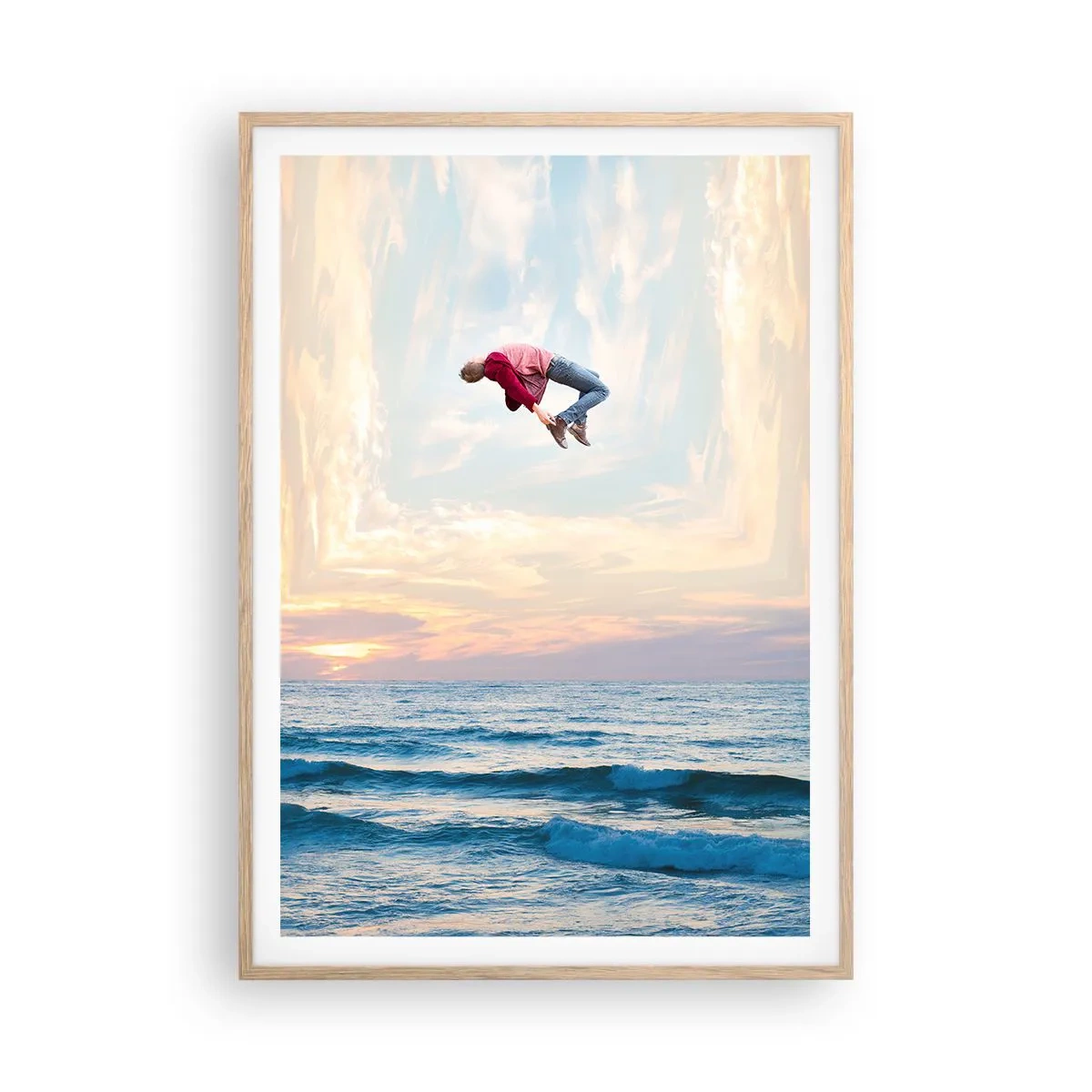 Poster in cornice rovere chiaro - In un'altra dimensione - 70x100 cm