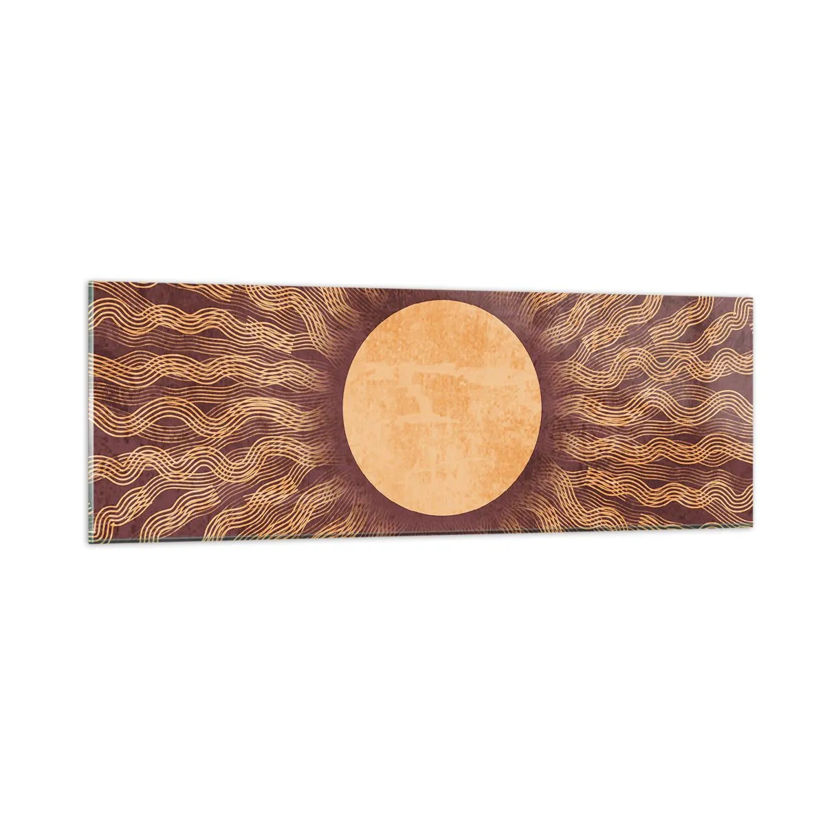 Quadro su vetro - L'icona del sole - 90x30 cm