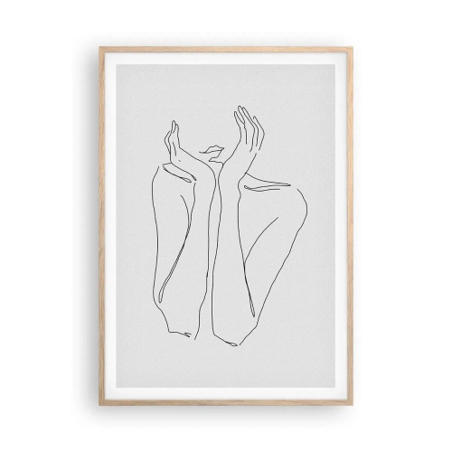 Poster in cornice rovere chiaro - Quello che sognano le ragazze - 70x100 cm
