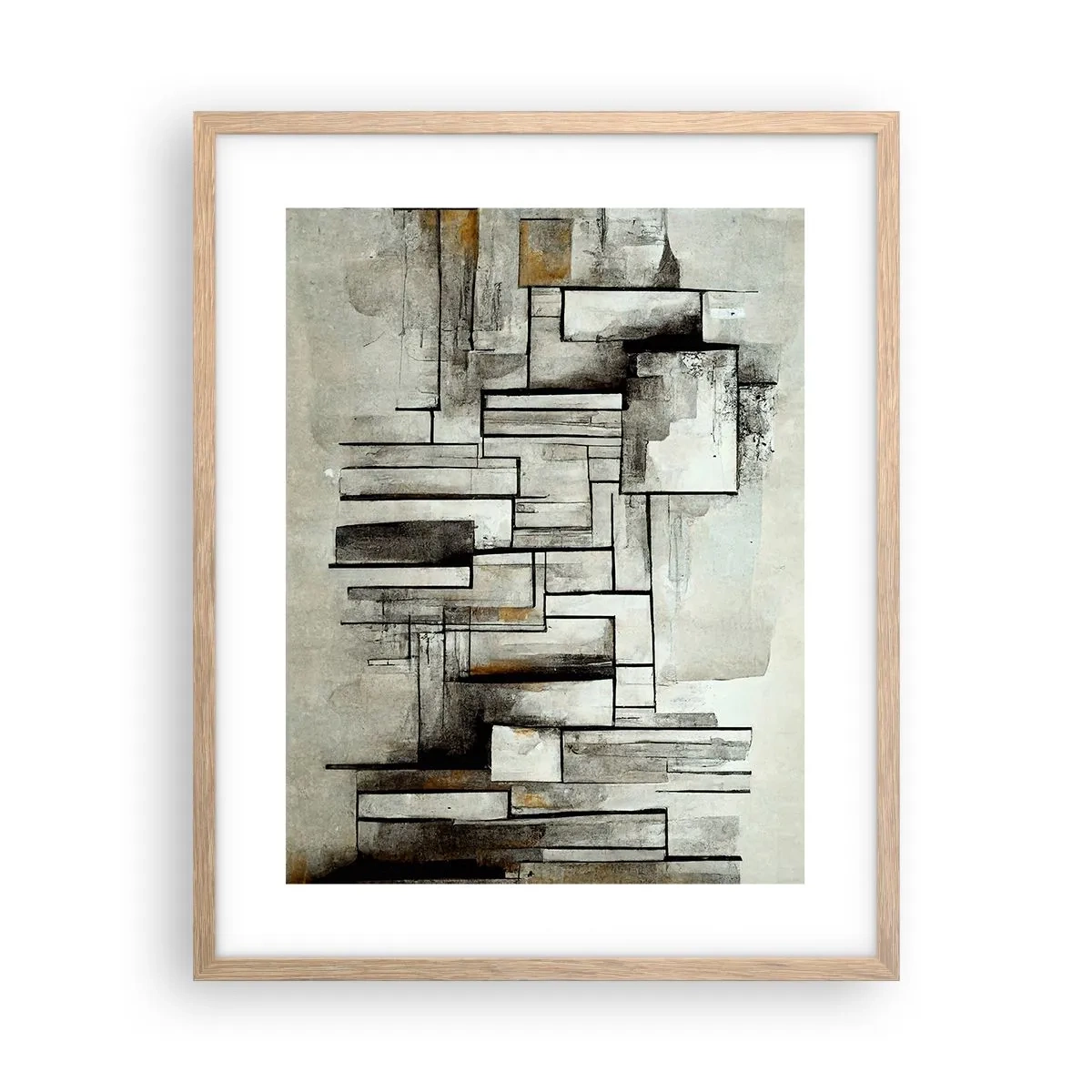 Poster in cornice rovere chiaro - La forza della semplicità - 40x50 cm