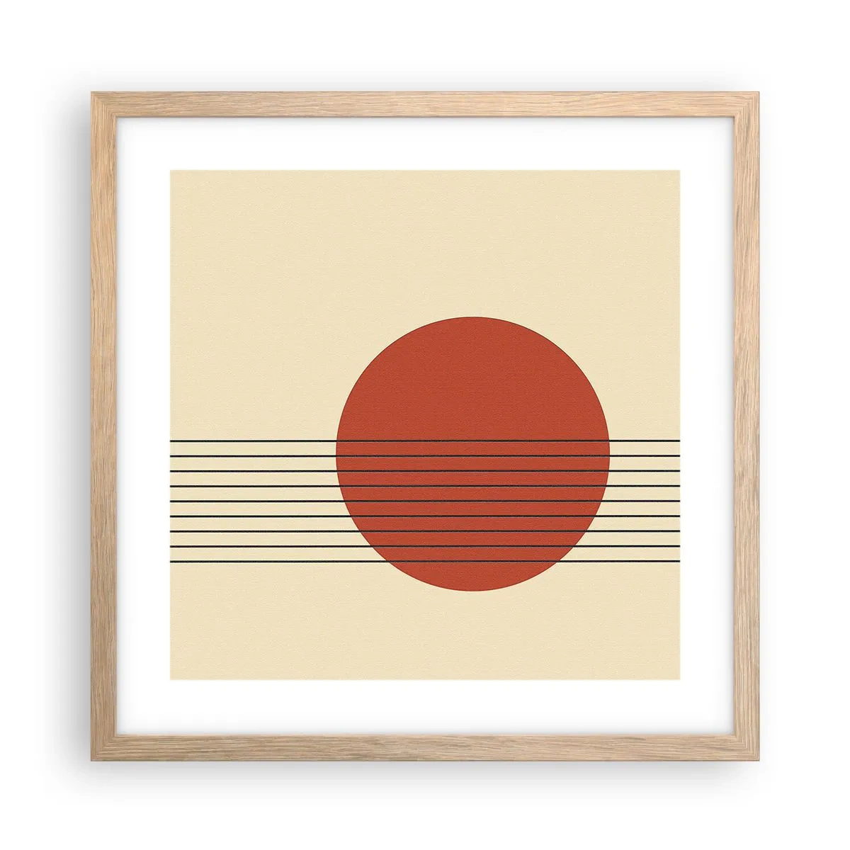 Poster in cornice rovere chiaro - Nel cerchio e oltre - 40x40 cm